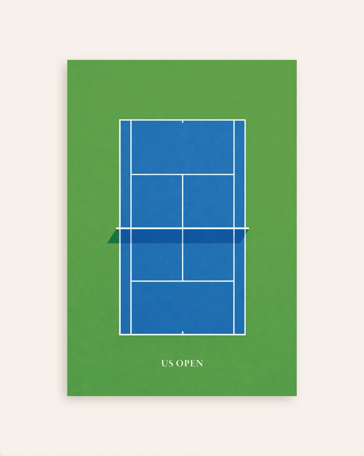 Poster of US Open tennis poster – Modern blue court art print, thumbnail