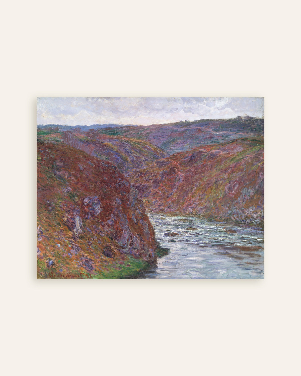 Poster of Valley of the Creuse, Gray Day (1889) by Claude Monet, thumbnail