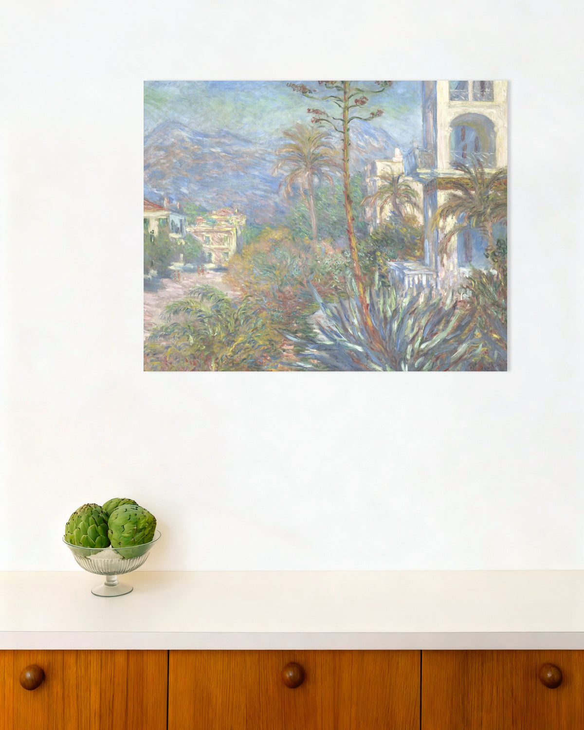 Poster of Villas at Bordighera (1884) by Claude Monet
