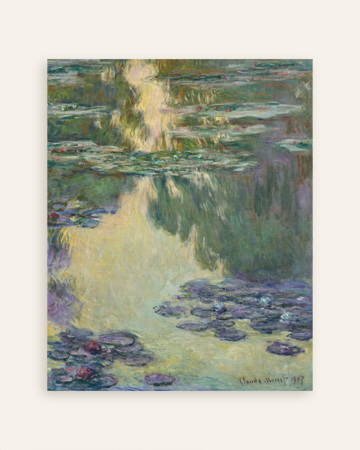 Poster of Water Lilies (1907) by Claude Monet, thumbnail