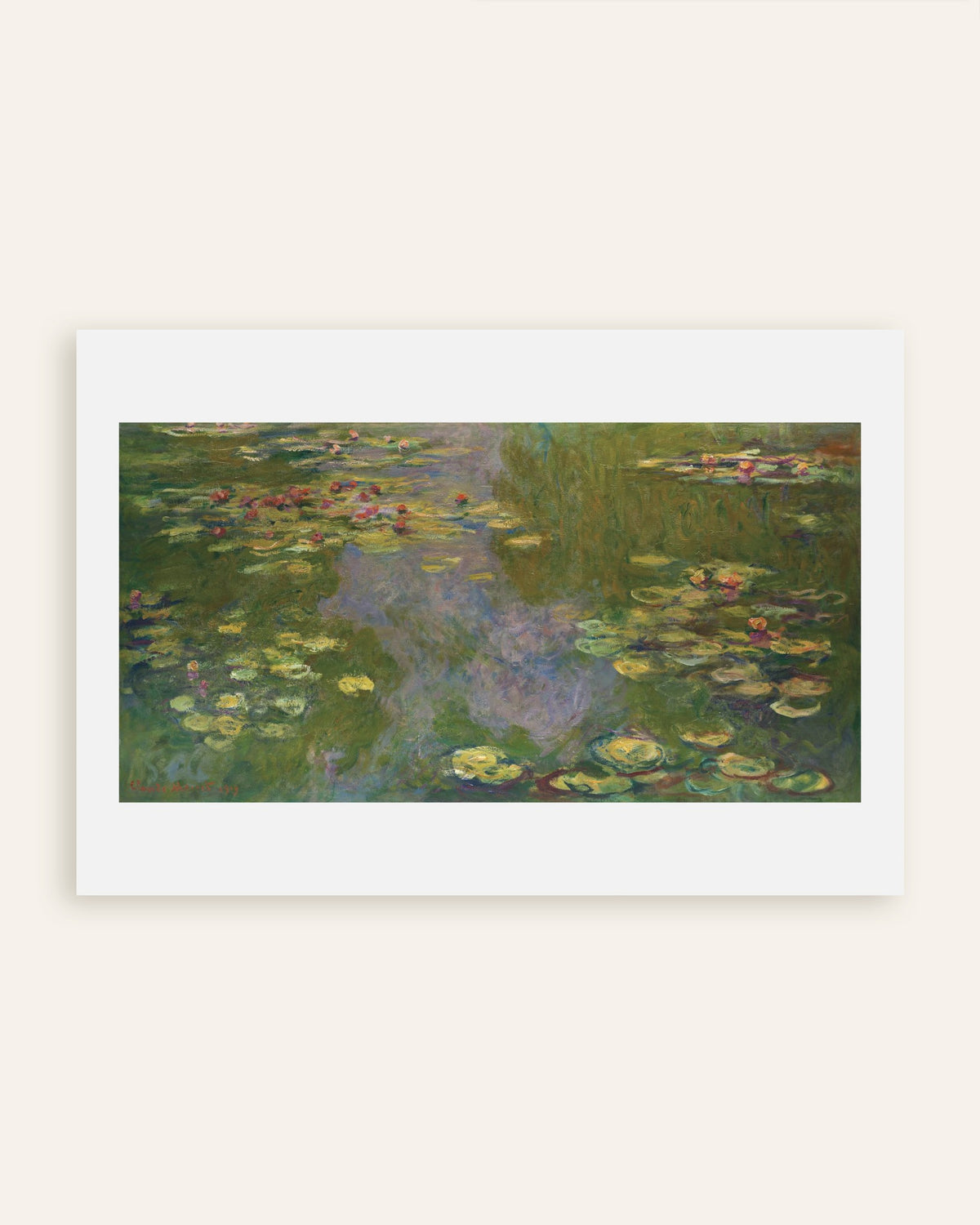 Poster of Water Lilies (1919) by Claude Monet, thumbnail