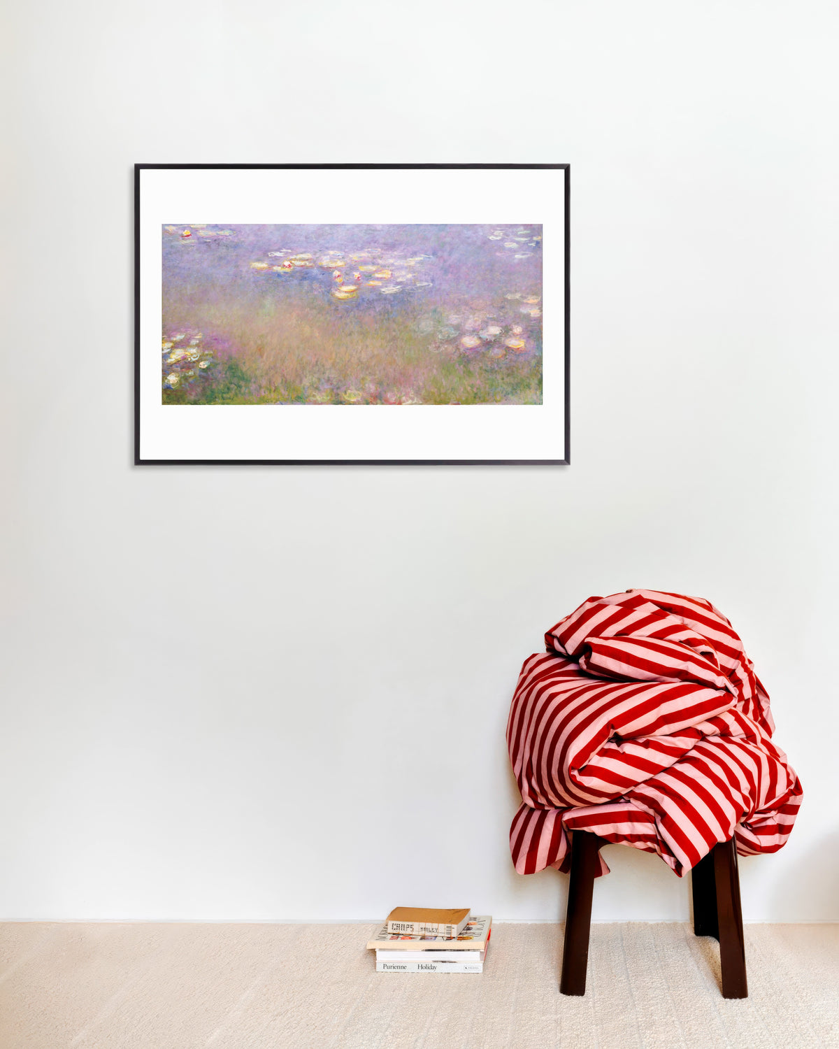Poster of Water Lilies (c. 1915–1926) by Claude Monet, with metal frame