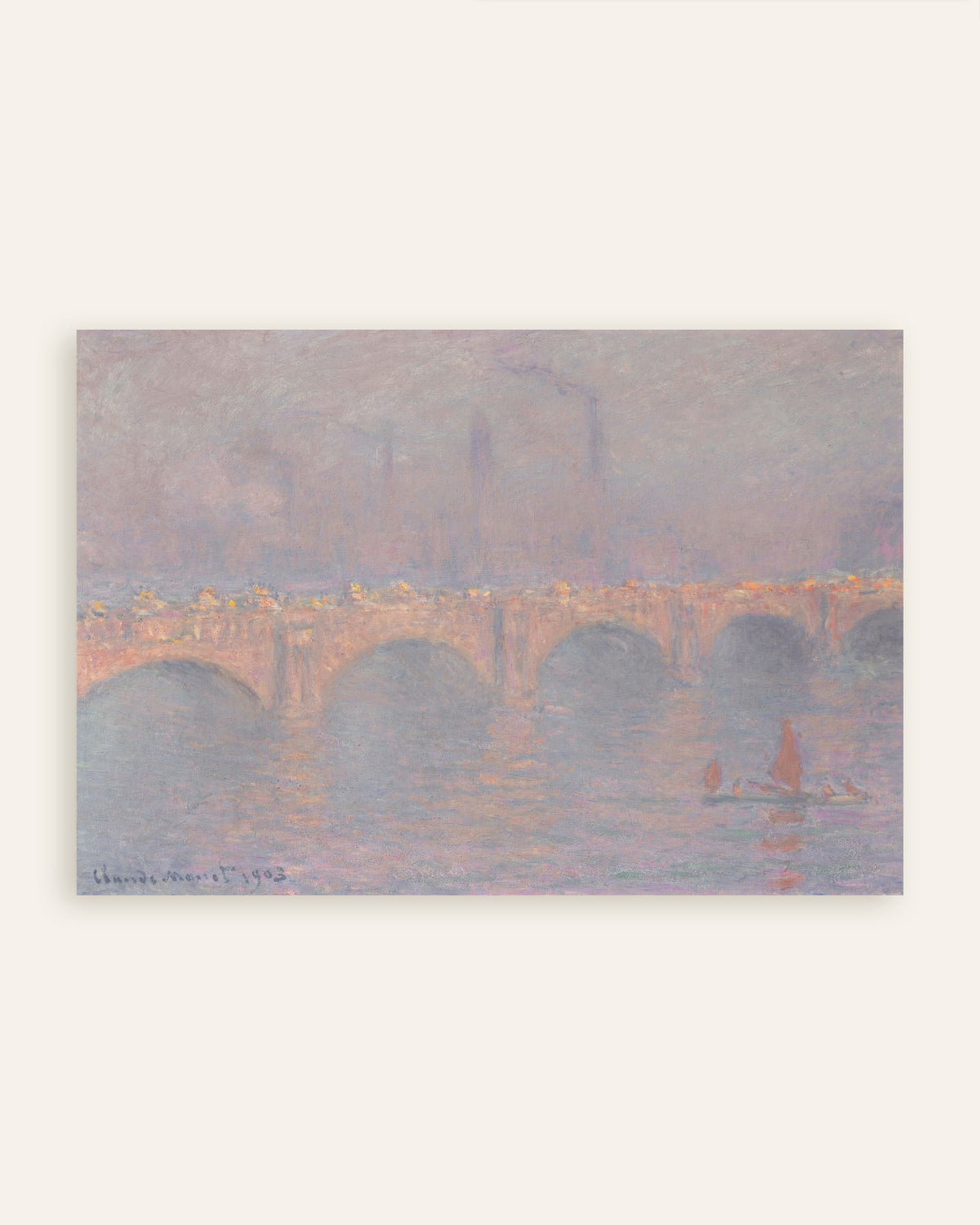Poster of Waterloo Bridge, Hazy Sunshine (1899–1903) by Claude Monet, thumbnail