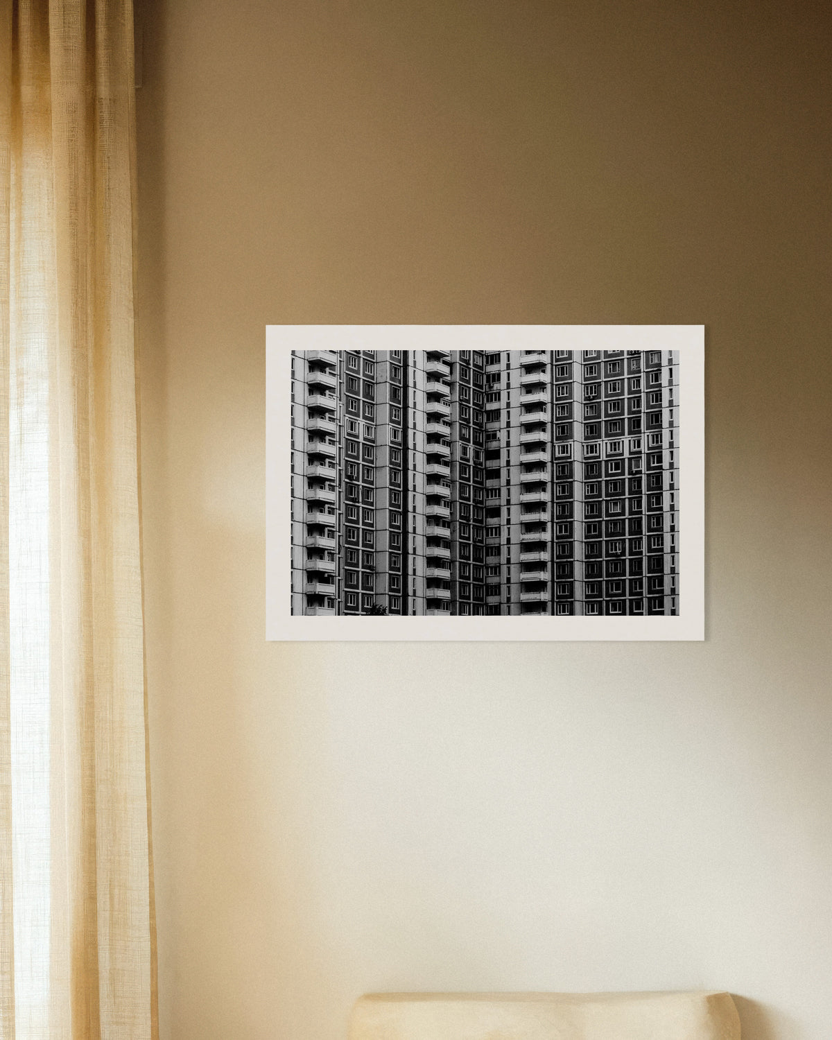 Poster of Window Grid of a Tower Block