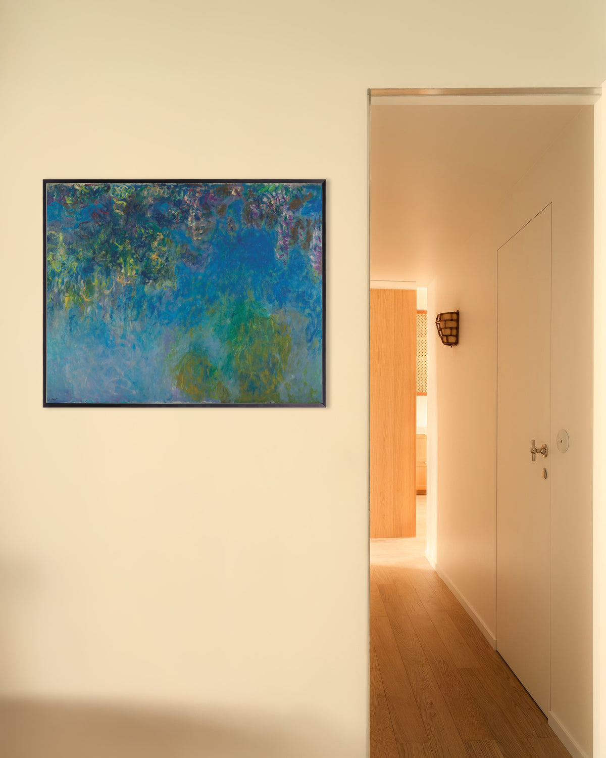 Poster of Wisteria (c. 1925) by Claude Monet, with metal frame